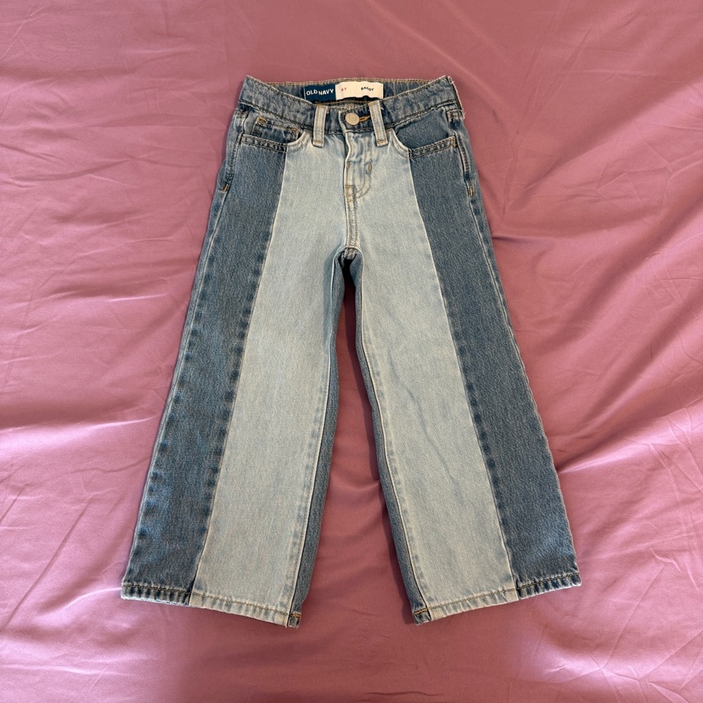 Old Navy Toddler 4T Baggy Colorblock Jeans – 100% Cotton
